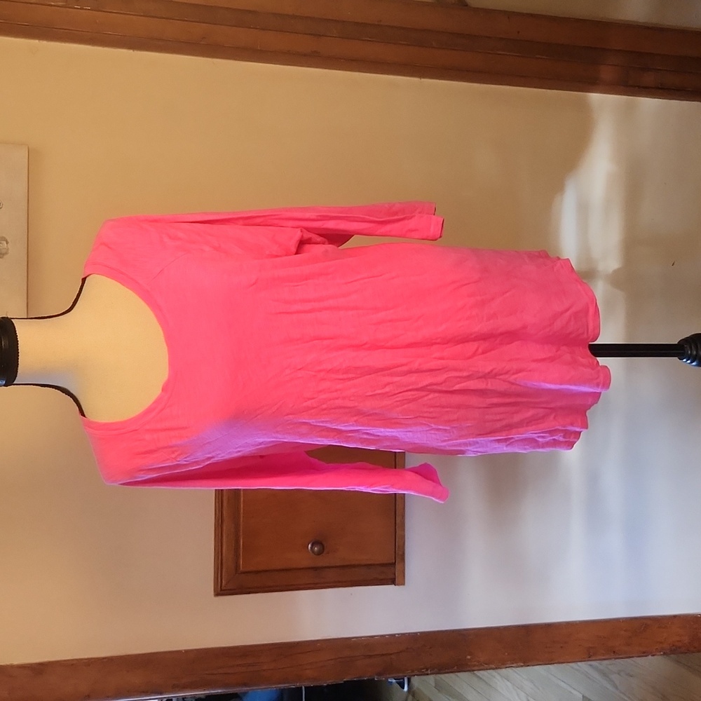Torrid Pink Classic Fit 3/4 Sleeve Tee Size 1 (16/18)